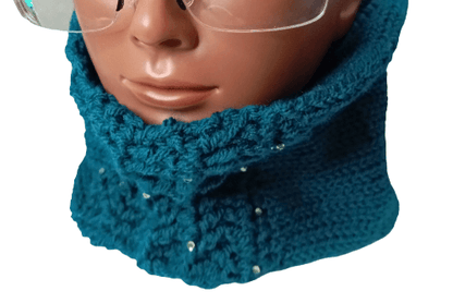 Snood Prestige Crochet Fait Main – Strass et Ruban-FeniCrochet - FeniCrochet