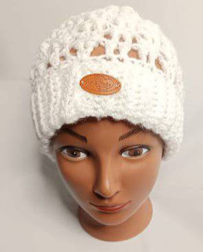 FeniCrochet Bonnet Blanc crocheté à la main - FeniCrochet