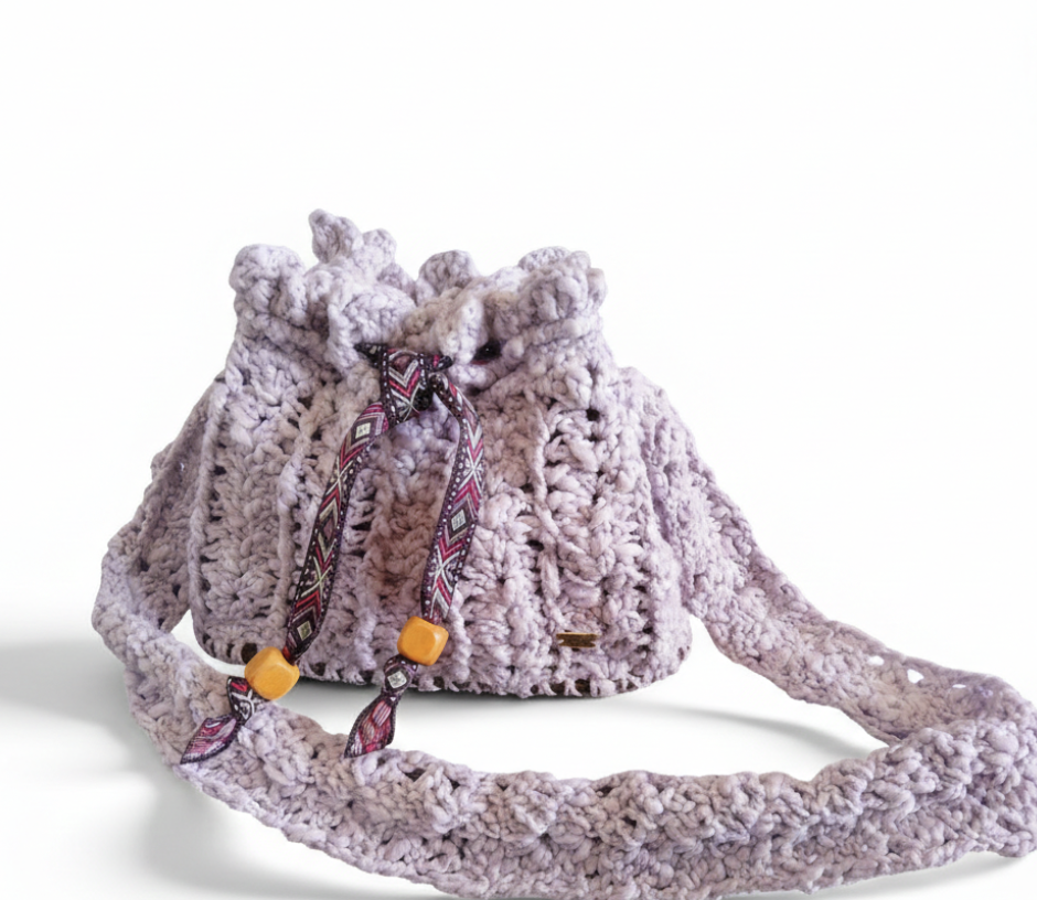 Sac Seau Bohème Chic Luna Lilas – FeniCrochet 1 Sac Seau Bohème Chic Luna Lilas