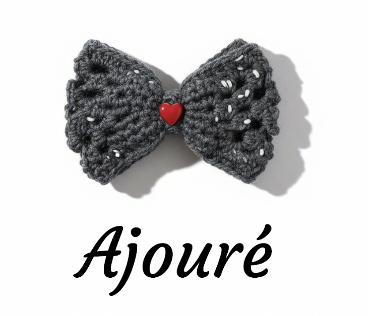 Barrette nœud en crochet fait main – FeniCrochet 6 Barrette nœud en crochet fait main – FeniCrochet