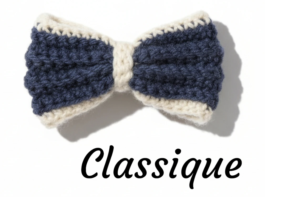 Barrette nœud en crochet fait main – FeniCrochet 4 Barrette nœud en crochet fait main – FeniCrochet