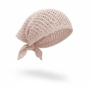 Bandana bohème ajouré en crochet (Été)