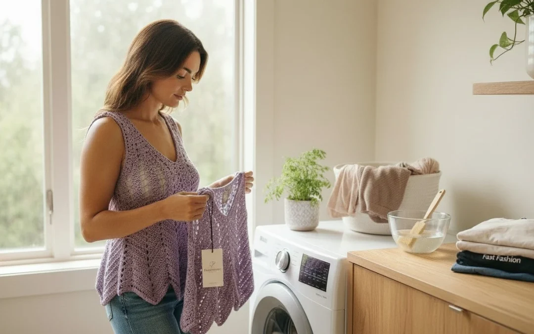 laver un haut en coton au crochet