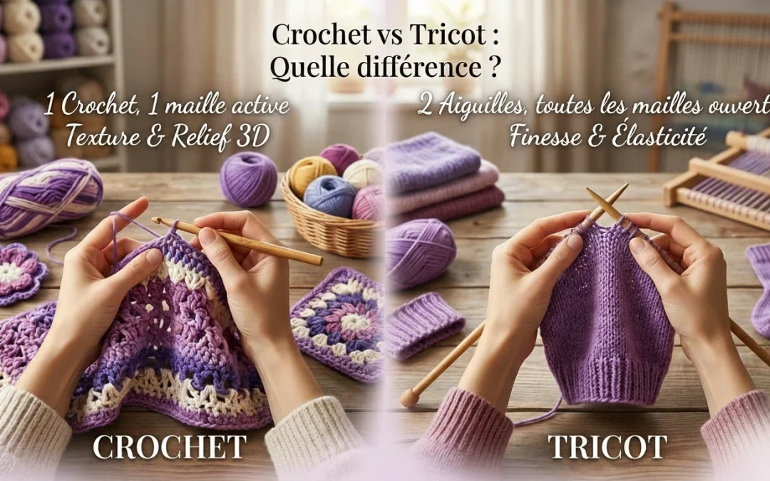 Crochet ou tricot :quelle est la différence ?